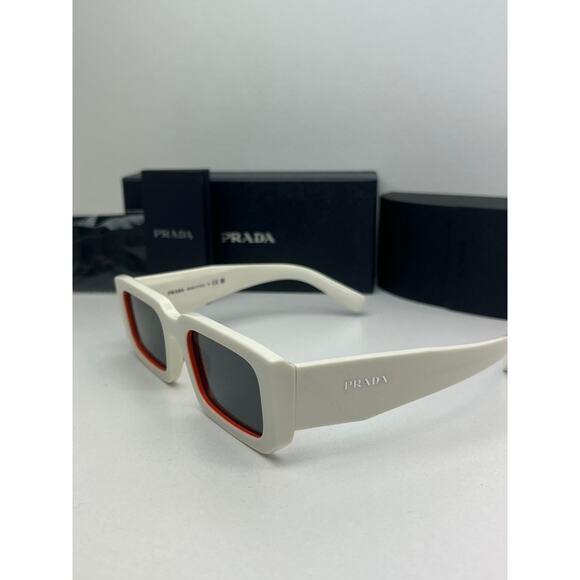 NEW Prada PR06YS Sunglasses in Talc White - Picture 2 of 6